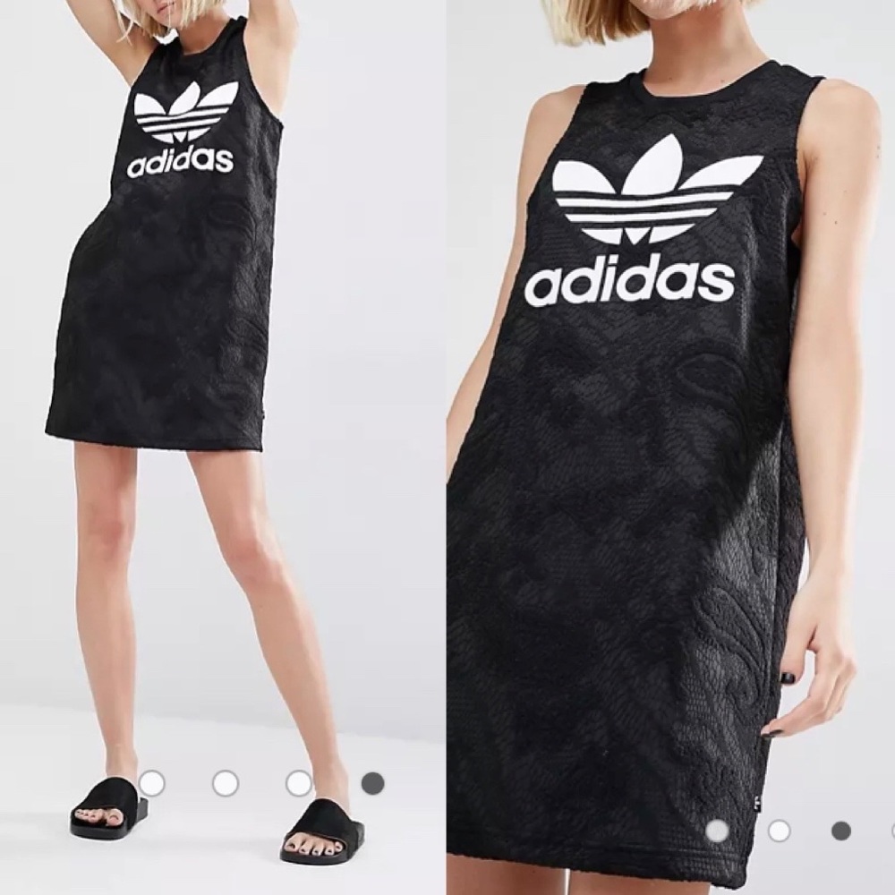 Adidas Bonded Lace Textured Tank Dress